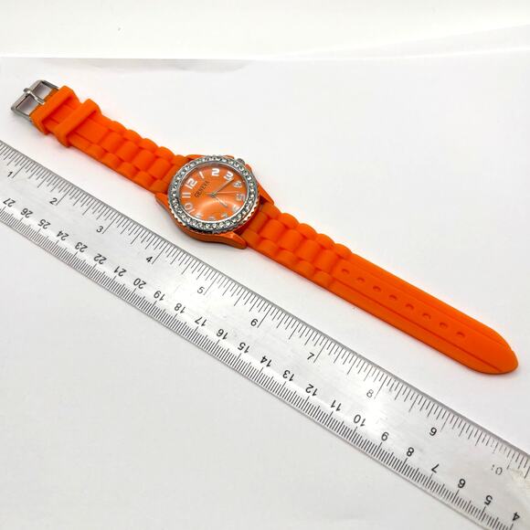 Silver & Orange Men's Watch - Picture 3 of 3